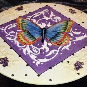 Butterfly Pedestal Cake Plate - Vintage